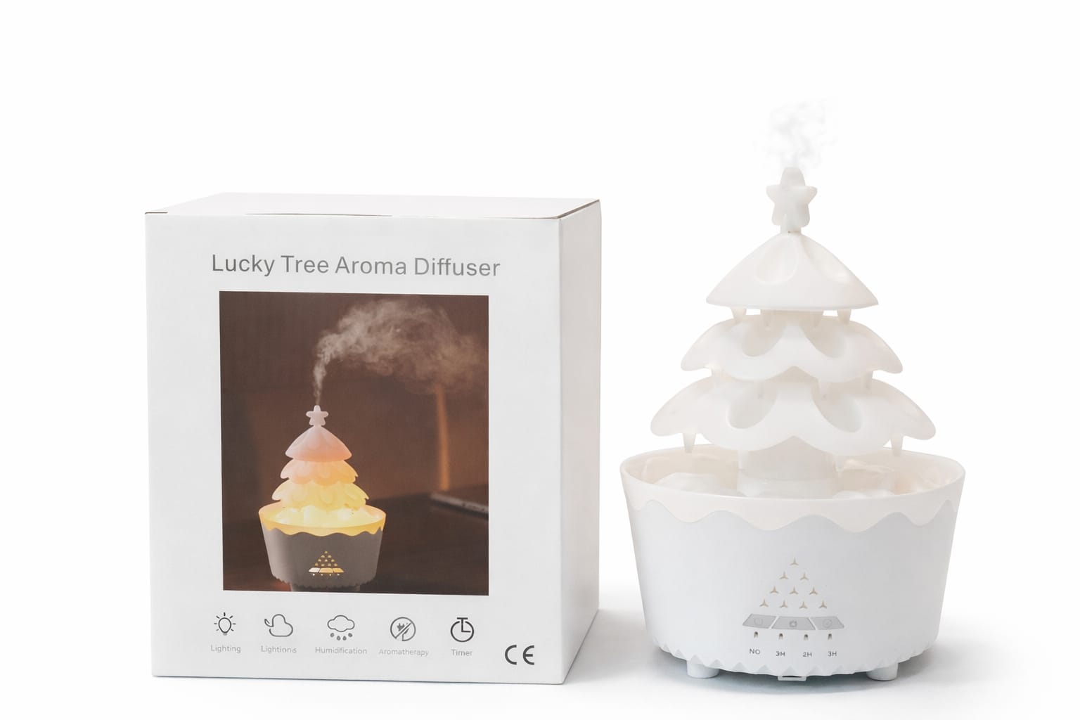 Lucky Tree Aroma Diffuser – Luftbefeuchter in Baumdesign mit LED